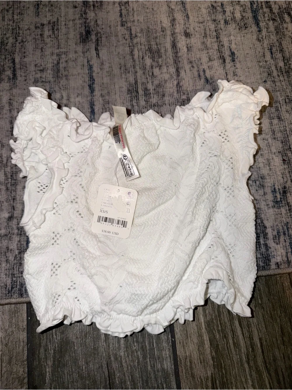 NWT Free People Intimately So Soft Frill Seamless Micro Crop